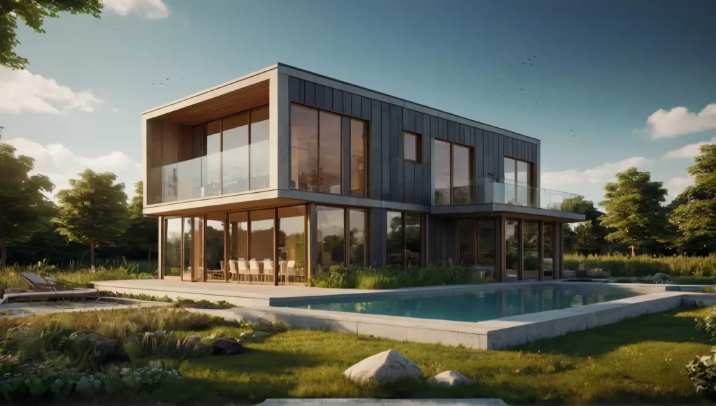 Eco-Friendly House With Solar Panels