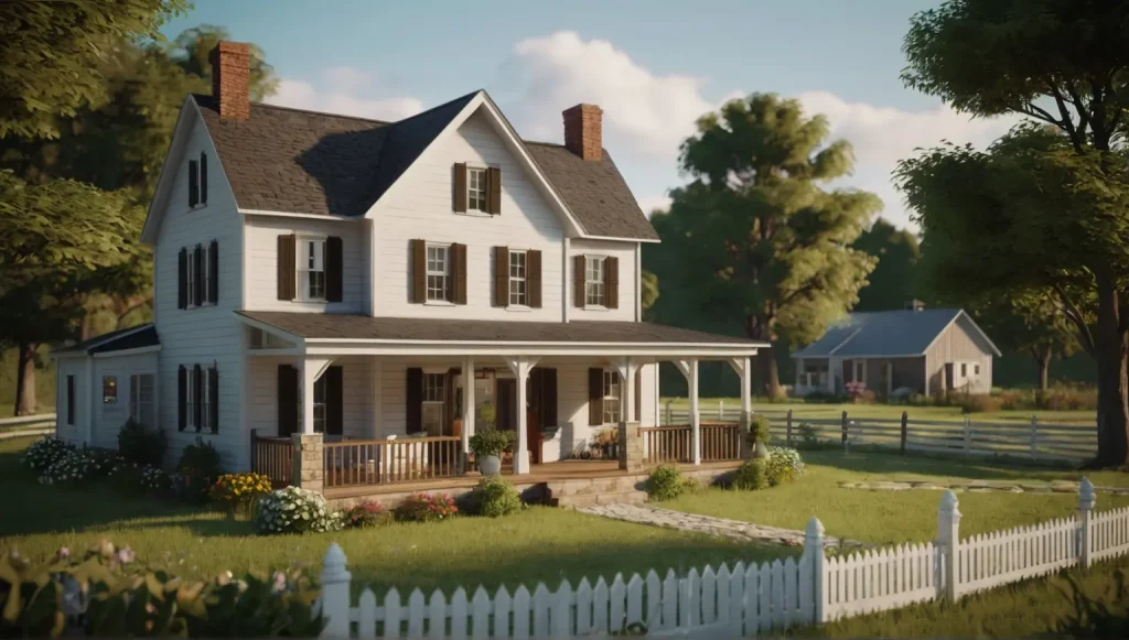 Farmhouse with a Porch