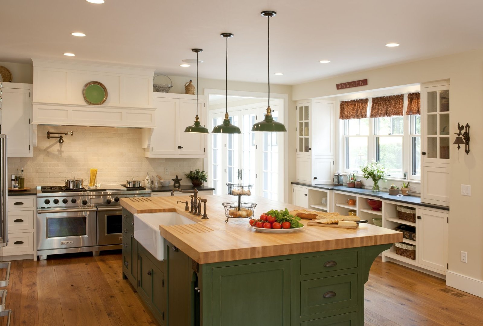 farmhouse sage green kitchen cabinets