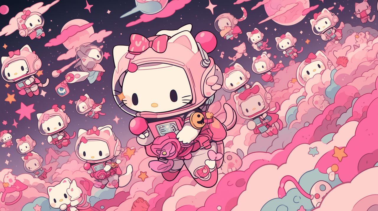space hello kitty wallpaper
