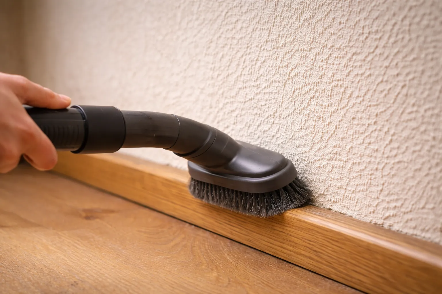 Cleaning the interior wall with care