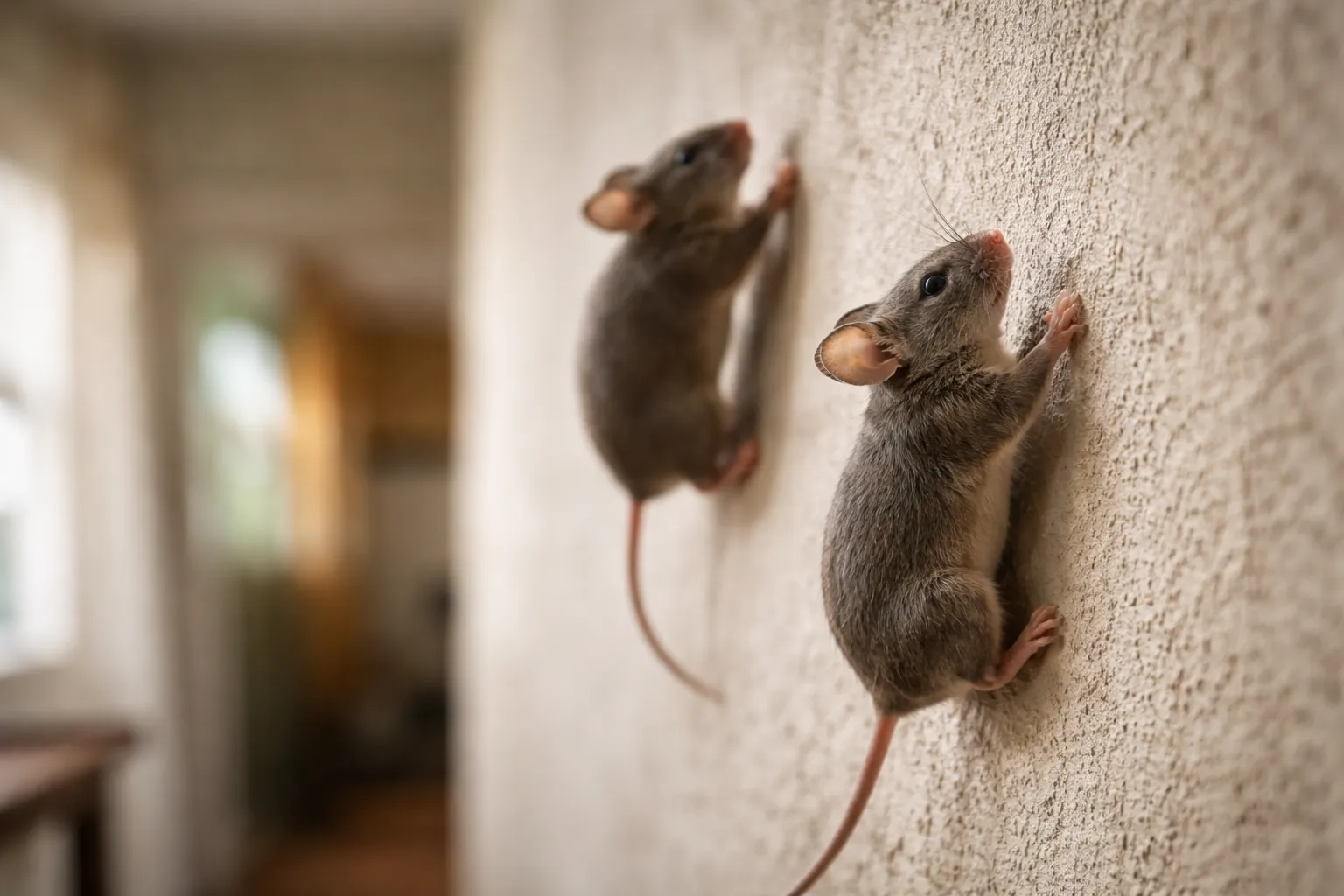 can mice Climbing on wall