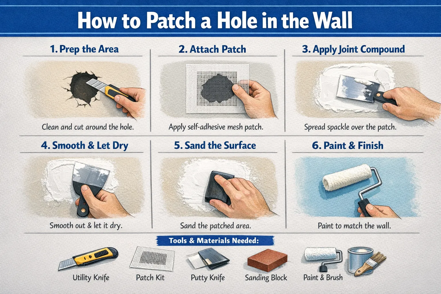 How to patch a hole in the wall