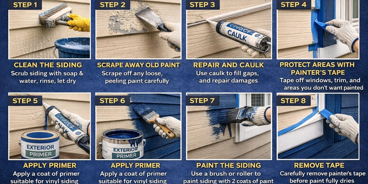Paint Vinyl Siding step by step guide