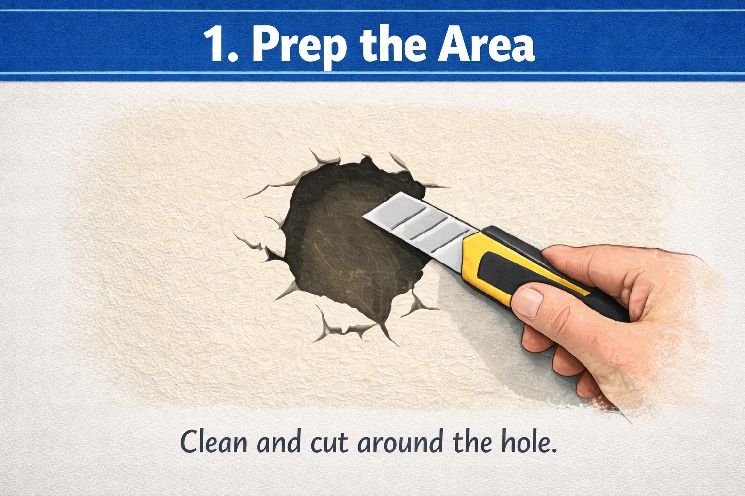 Prep the area for patching