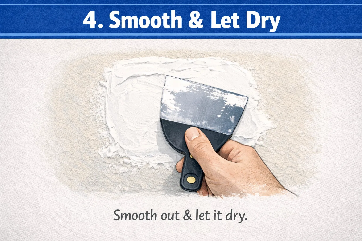 Smooth & let dry step illustration