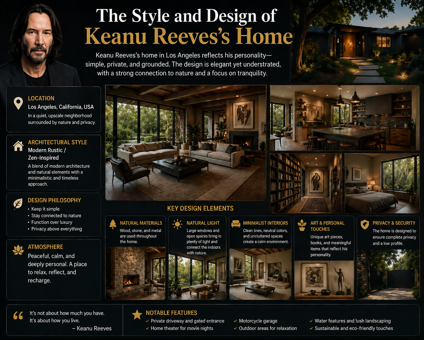 The Style and Design of his Home