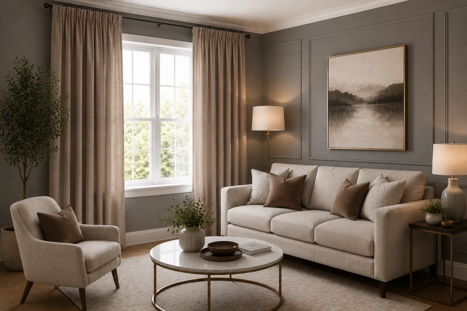 Beige or Cream Curtains - Warm and Cozy
