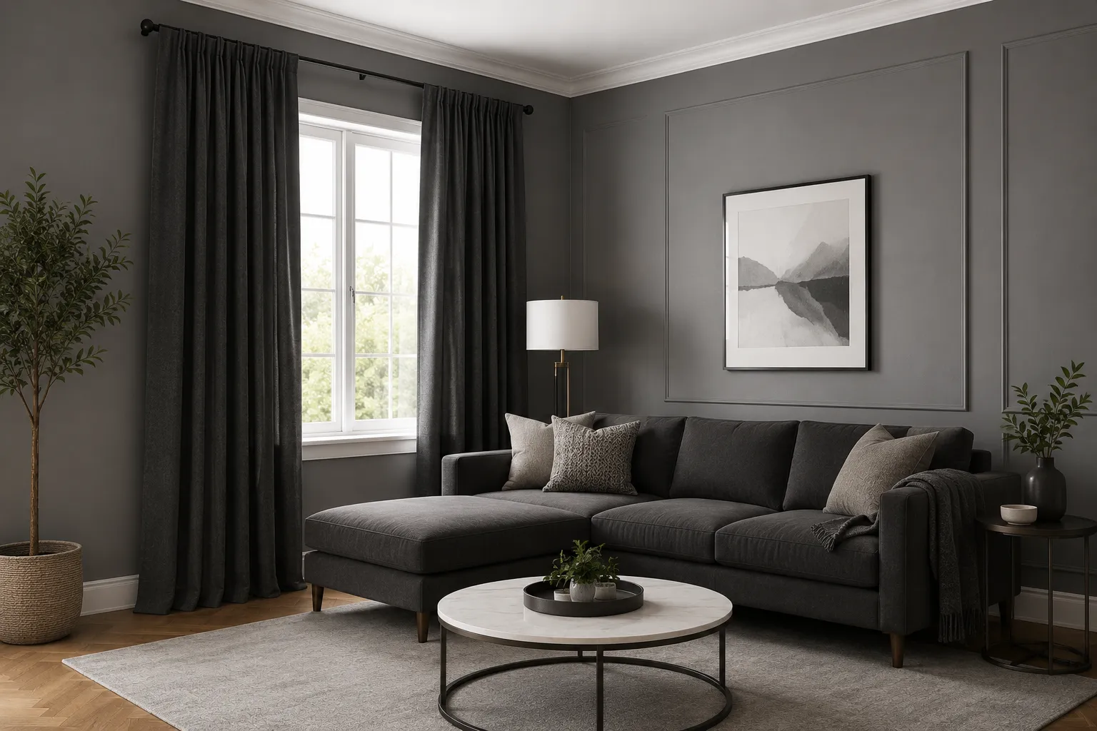 Charcoal or Dark Gray Curtains - Keeping It Gray