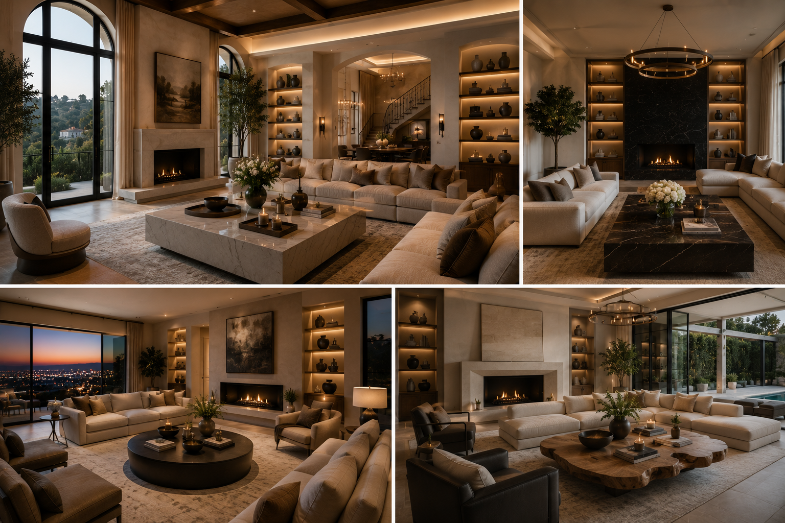 A tour of luxury living rooms.