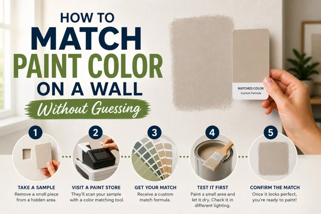 How to match Paint on wall